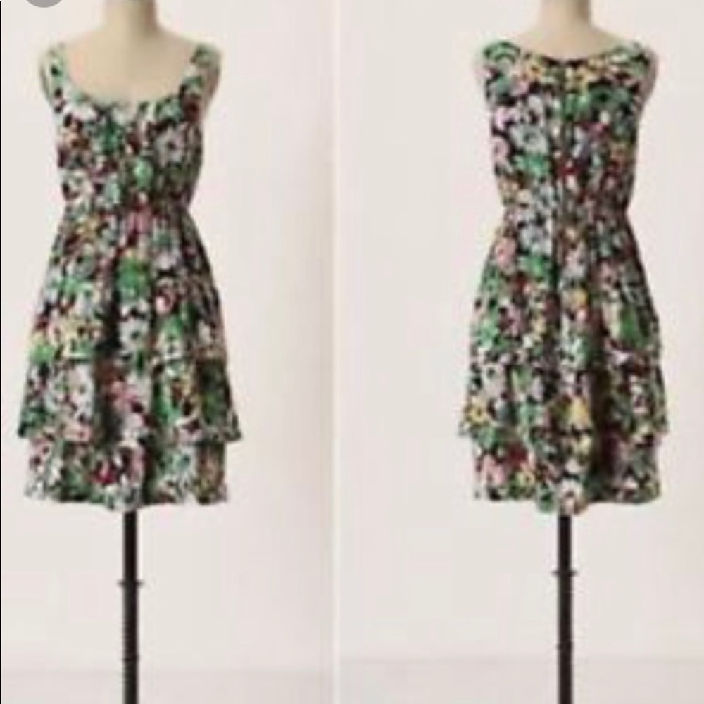 Moulinette soeurs silk dress anthropologie